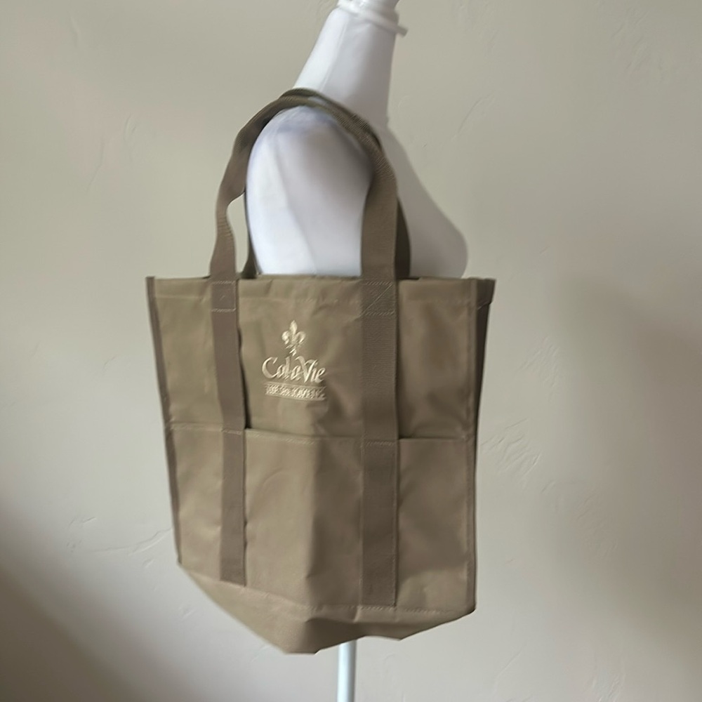 Cal-a-Vie Nylon Tote Bag. Never used. Excellent condition. Tan